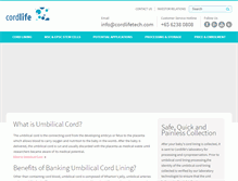 Tablet Screenshot of cordlifetech.com